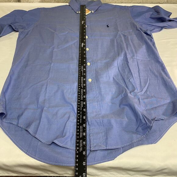 Ralph Lauren Yarmouth Shirt Men's 15 1/2 Blue Cotton Button Down  Long Sleeve - Picture 13 of 16
